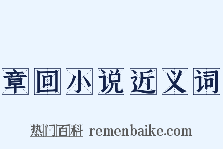 章回小说近义词是什么意思的图片